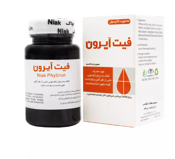 کپسول فیت آیرون نیاک 60 عددی